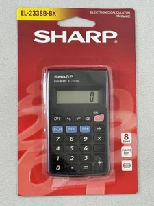 Sharp Pocket Calculator Brand New - EL-233SB-BK - Picture 1 of 4