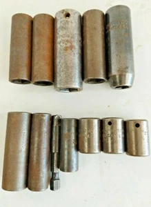 Vintage braun Werkzeuge Ratschen Steckschlüssel Sortiment 12-teilig #15390 - Bild 1 von 7