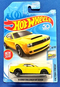 Dodge Challenger SRT Demon 18 Hot Wheels fresco de fábrica 8/10 - amarillo - Imagen 1 de 5