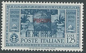 1932 EGEO PISCOPI GARIBALDI 1,25 LIRE MH * - I39-7 - Foto 1 di 1