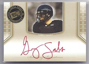 2011 Press Pass Authentics fútbol americano Greg Salas Saturday Signatures Hawaii radiocontrol - Imagen 1 de 2
