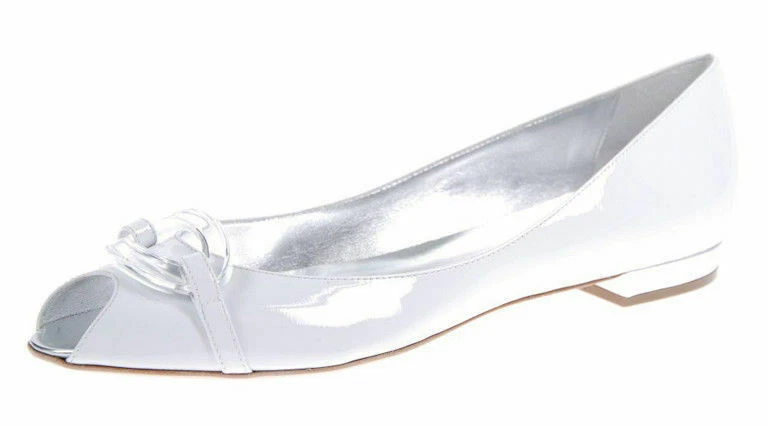 Новый BETTYE MULLER женщин лакированная кожа вечернее платье плоский обуви Sz 6,5 M Италии - Изображение 1 из 4