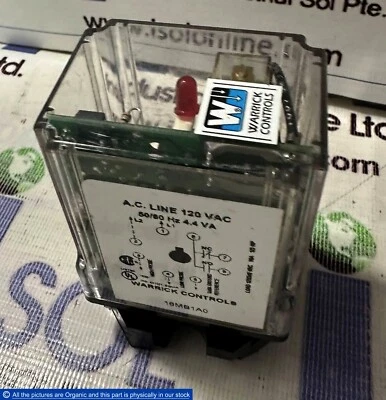 Warrick 16MB1A0 Liquid Level Control Plug-in Relay 120V 4.4VA W/ RB08-PC Socket - Image 1 of 4