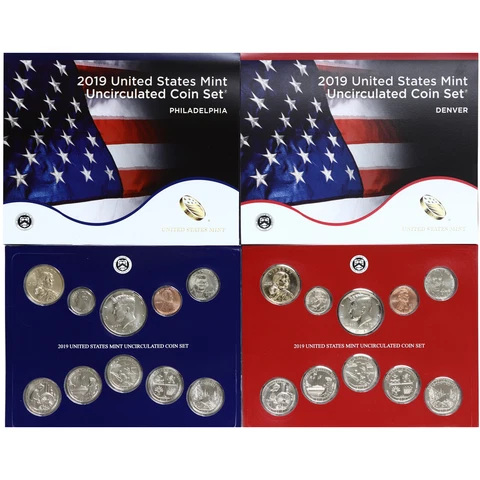 2019 Mint Set Original Plastic 20 Brilliant Uncirculated Coins NO W CENT Cover