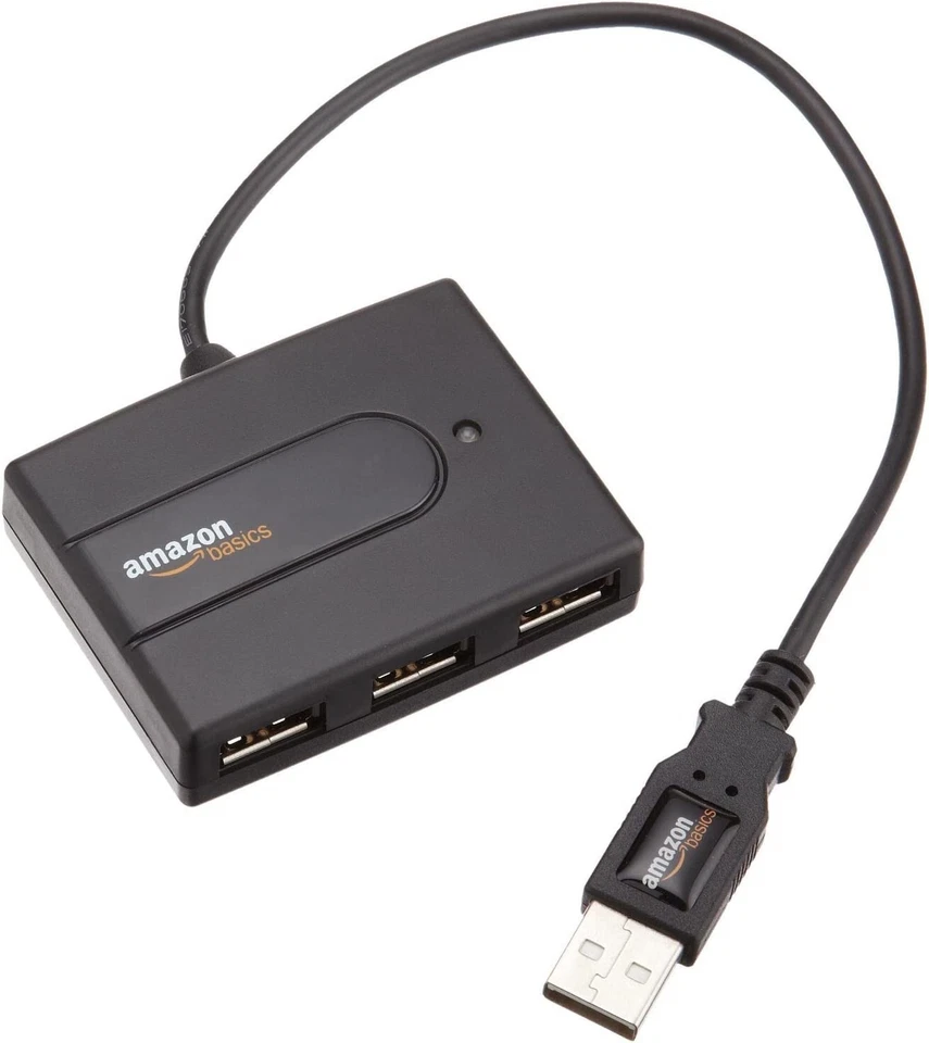 AmazonBasics USB-Hub 4x USB Ports 2.0 Anschlüsse Ultra-Mini NEU Amazon Basic - Bild 1 von 1