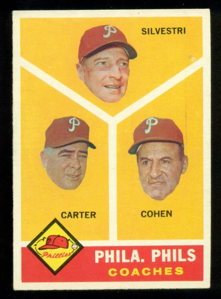 1960 Topps #466 Philadelphia Phillies Coaches - EXMT - Image 1 of 1