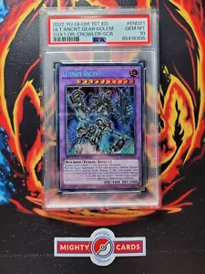 Mappa Yu-Gi-Oh Ultimate Ancient Gear Golem SGX1-END21 1. Edizione PSA 10 GEMME NUOVO DI ZECCA - Foto 1 di 2