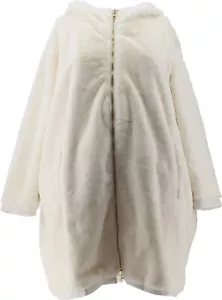 Antthony Holiday Luxe Reversible Hooded Coat Ivory 2X NWOT (491) - Picture 1 of 8