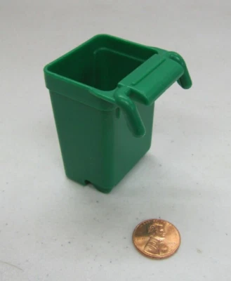 Lego Duplo Dark Green Trash Can Garbage Waste Receptacle For House Town Man - Image 1 of 3