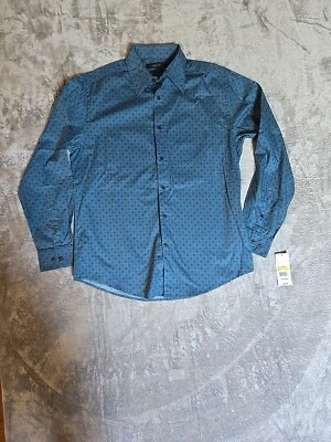 Camisa de vestir manga larga Axist para hombre talla mediana azul Foto 1 de 4