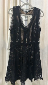 Heartloom Midi Festliches Kleid Schwarz Spitze Y2K Witchy 90s Whimsigoth Fairy HOCO - L - Bild 1 von 4