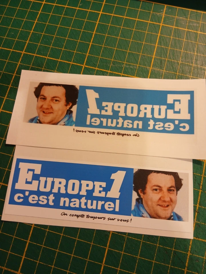 Autocollant Europe 1 Coluche - Photo 1/1