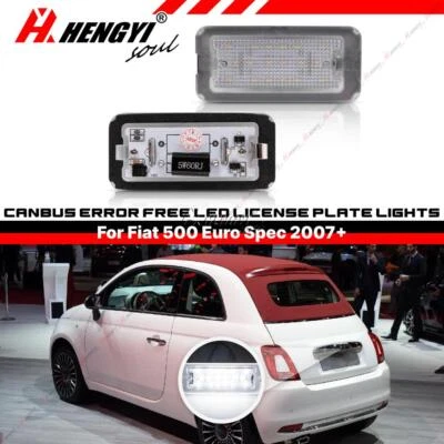 2 x светодиодный номерной знак свет белый для 07 + Fiat 500 500C 312 Abarth 500 - Изображение 1 из 4