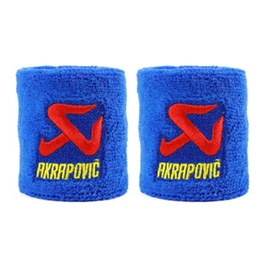 2X akrapovic Blue Clutch Brake Oil Reservoir Fluid Tank Sock Cover Sweat Band - Foto 1 di 5