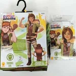Squirrel Girl Rising Secret Warriors Rubies Child Halloween Costume/Wig Sz S/M/L - Foto 1 di 12