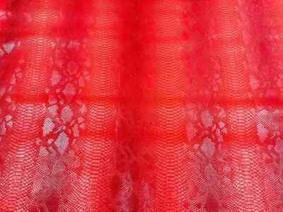 Snake Skin Vinyl Fabric - Red - Faux Snake Skin Vinyl Fabric Sold By Yard - Image 1 of 3