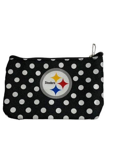 Pittsburgh Steelers Polka Doin Coin Purse Keychain Wallet Party Cover