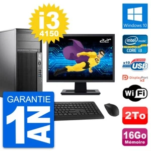 PC Tour HP Z230 Ecran 22" Intel Core i3-4150 RAM 16Go Disque 2To Windows 10 Wifi - Photo 1/3