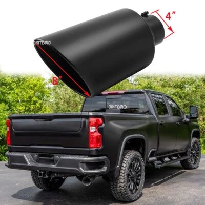 4" Inlet 8" Outlet 15" Exhaust Tip Stainless Steel For Chevy Silverado 1500 2500 - Image 1 of 4