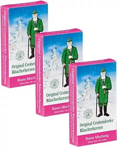 Crottendorfer original - juego de 3 velas ahumadas cono ahumado - mezcla de colores - Imagen 1 de 3