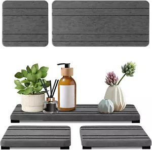 3PCS Water Absorbing Stone Tray, Dryingneat Diatomite Stone Sink Tray, Instant D - Picture 1 of 12