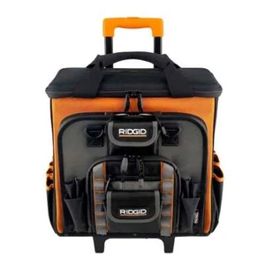 17 in. 64 Pockets Professional Grade Rolling Tool Storage Bag Heavy Duty Wheels - Picture 1 of 12