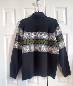 Venezia Jeans 18/20 Knitted Wool Blend Sweater Snowflake Nordic Skiing Vintage - Picture 1 of 7