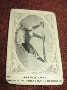 1922 NEILSON'S CHOCOLATE V61-1 #107 ART FLETCHER TYPE 1 ~ PHILADELPHIA Phillies - Picture 1 of 2
