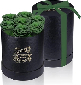 7-Piece Preserved Roses in a Box Mothers Day Rose Valentines Day Gifts for Her,  - Picture 1 of 6