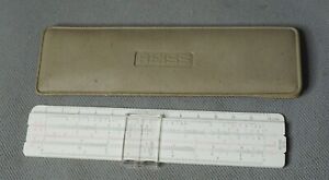 Vintage German Reiss 3212 Pocket Slide Rule Engineer Tool w/case