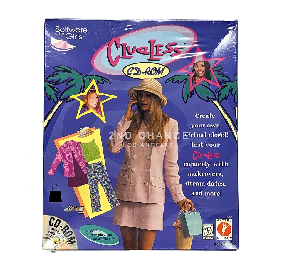 New 1997 Mattel Clueless PC MAC CD-ROM Software Computer Game - Image 1 of 4