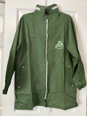 NUEVO ~Chaqueta de Lluvia Field & Stream~ Trucha y Ganso ~ Verde ~ Cortavientos con Capucha~1 Talla Foto 1 de 4