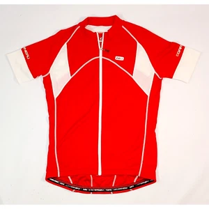 Louis Garneau Women's Cycling Red Shirt Full Zip Short Sleeved Medium Jersey - Picture 1 of 9