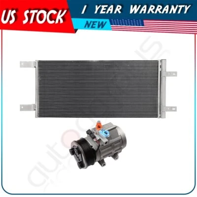 A/C Condenser and A/C Compressor set Fits 2011-2013 2016 Ford F-250 Super Duty - Изображение 1 из 4