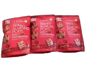 Set Of 3 180 Snacks Skinny Almond POPS with Cranberries Oven Baked - Picture 1 of 7