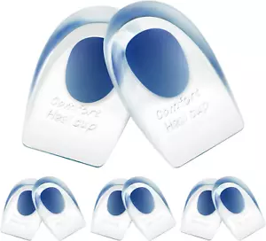 Gel Silicone Heel Cups/Pads - 6 Pack Heel Lifts for Achilles Tendonitis, Shoe We - Picture 1 of 20