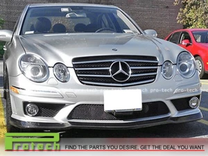 CS STYLE CARBON FIBER FRONT BUMPER LIP FOR M-BENZ W211 E63 AMG 2006-2009 ONLY - Foto 1 di 2