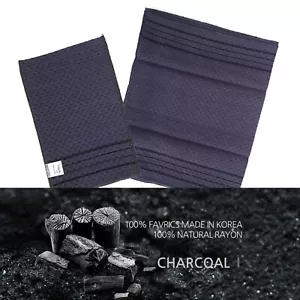 Exfoliating Dead Skin Charcoal Scrub Hand or Back Size Washcloth Shower Towel - Picture 1 of 15