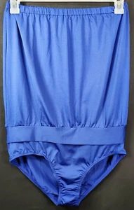 NWT OverMal Women's Body Suit Blue Blouson Strapless 1-Piece Size Medium Stretch - Picture 1 of 5