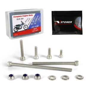 67PCS Motorcycle Complete Engine Bolts Cover Fit For HONDA XR75 1973-1978 - Foto 1 di 11