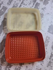 2346 Vintage Tupperware Carne Marinado Contenedor Temporada N Servir Pimentón Rojo #1294 - Imagen 1 de 3