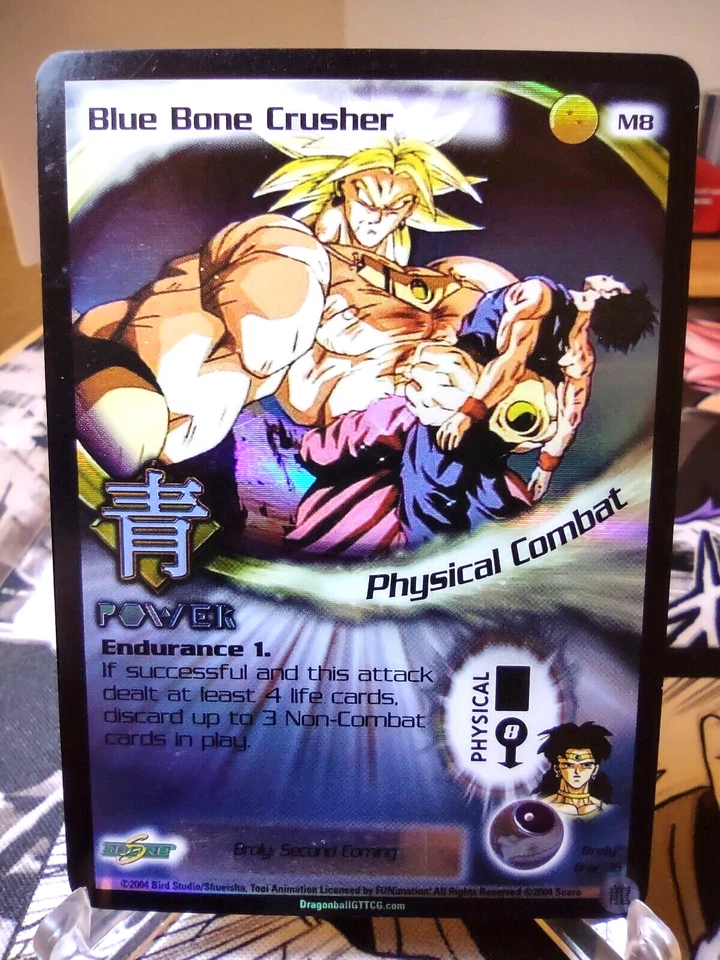 DBZ CCG DRAGON BALL Z GT BLUE BONE CRUSHER M8 PROMO BROLY 2ND COMING NEAR MINT - Image 1 of 2