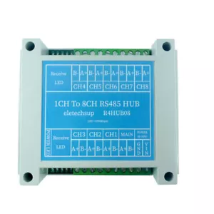 Amplificador de señal de puerto serie repetidor de bus con concentrador RS485 de 8 puertos grado industrial 485 - Imagen 1 de 7