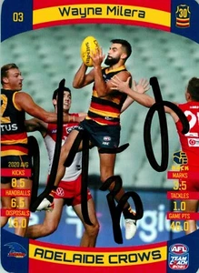 Signed 2021 ADELAIDE CROWS AFL Card WAYNE MILERA - Picture 1 of 3