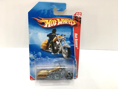 Motocicleta Hot Wheels Race World Series BAD BAGGER 2010 escamas de metal dorado 2 de 4 Foto 1 de 4