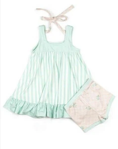 Omi Jo Well Dressed Wolf Heart Aunt Heart Tunic Blooms Set Opal Sz 12 years - Picture 1 of 7