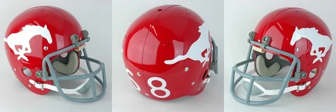 SMU MUSTANGS 1968-1972 Vintage Riddell TK Suspension Football Helmet Cover