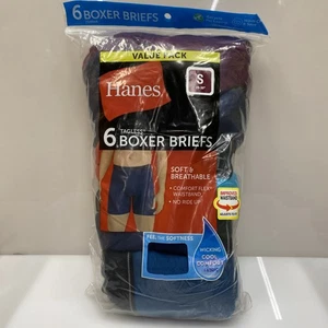6 pares de calzoncillos boxer Hanes para hombre talla pequeña S 28-30 ropa interior de varios colores - Imagen 1 de 6