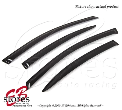Viseras de ventana JDM negras profundas montadas en el exterior 4 un. para Hyundai Accent 2006-2011 Foto 1 de 4