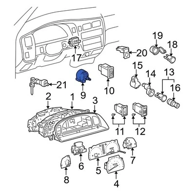 For Toyota Tacoma 1995-2004 Toyota 8411903010 Instrument Panel Dimmer Switch Foto 1 de 2